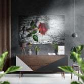 Rose Brushed Aluminium Dibond Wall Art.